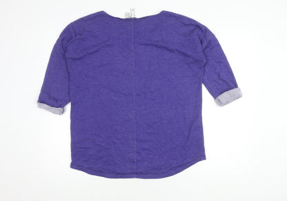 Womens UK Size L H&M Purple Pullover Jumper