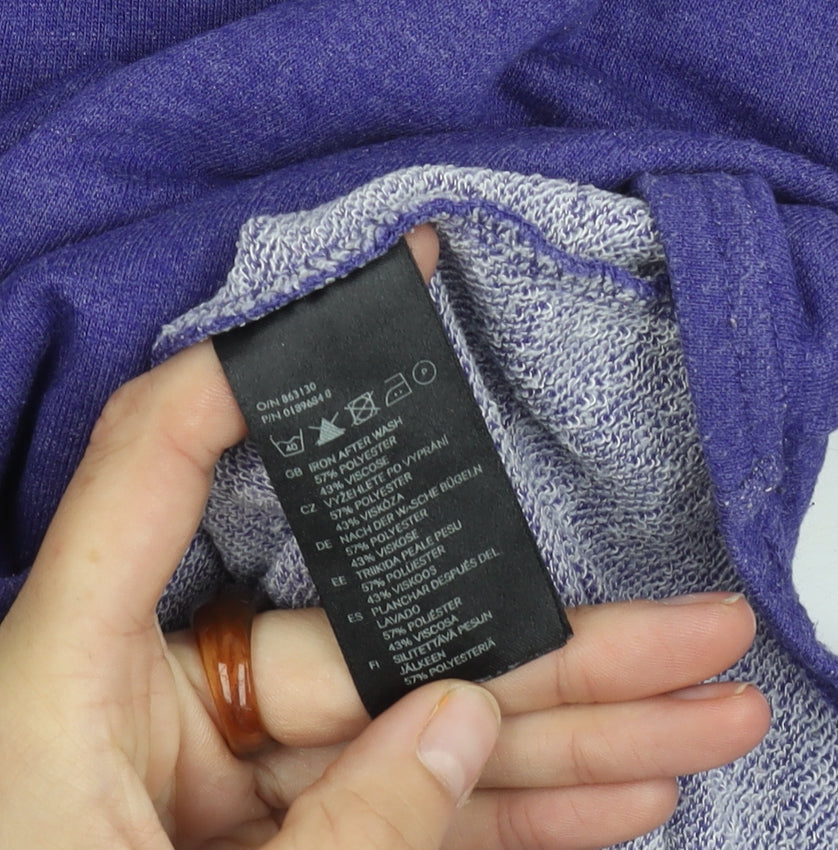 Womens UK Size L H&M Purple Pullover Jumper