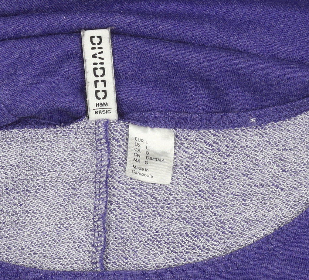 Womens UK Size L H&M Purple Pullover Jumper