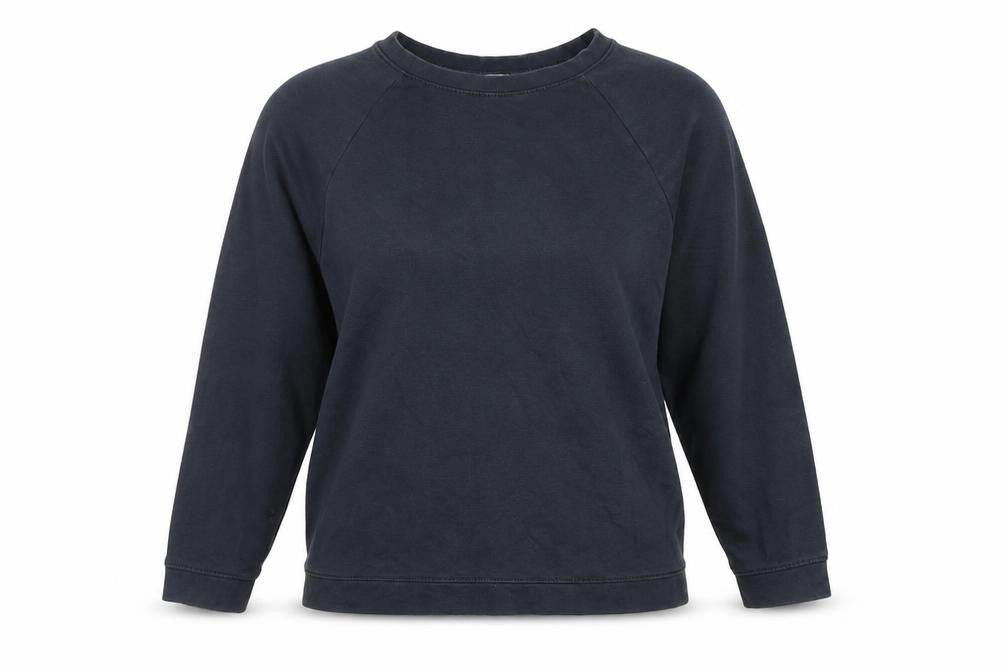Front view of Basic Black Cotton Polyester unisex sweatshirt m 12