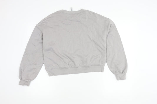 H&M Women's Grey Pullover Sweatshirt Size 8