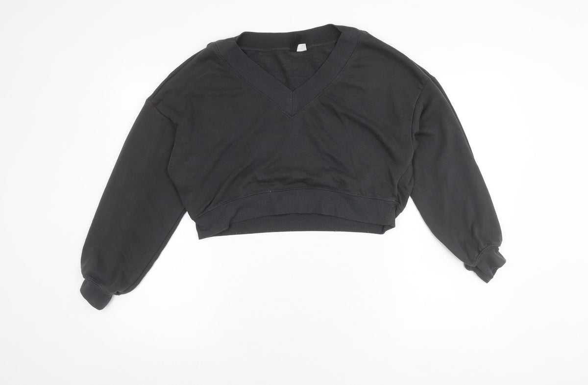 Womens UK Size XS Divided Black Pullover Jumper