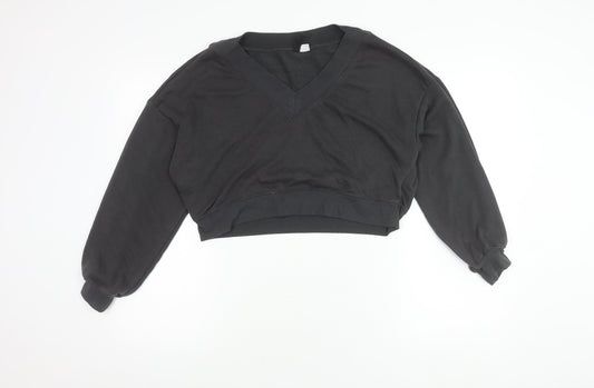 Womens UK Size XS Divided Black Pullover Jumper