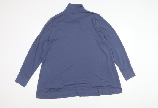 Womens UK Size 2XL H by Halston Blue Pullover Jumper