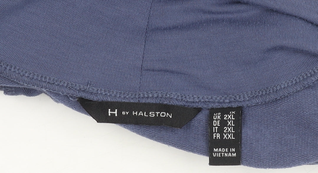 Womens UK Size 2XL H by Halston Blue Pullover Jumper