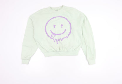 H&M Women's Green Sweatshirt Size S