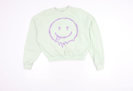H&M Women's Green Sweatshirt Size S