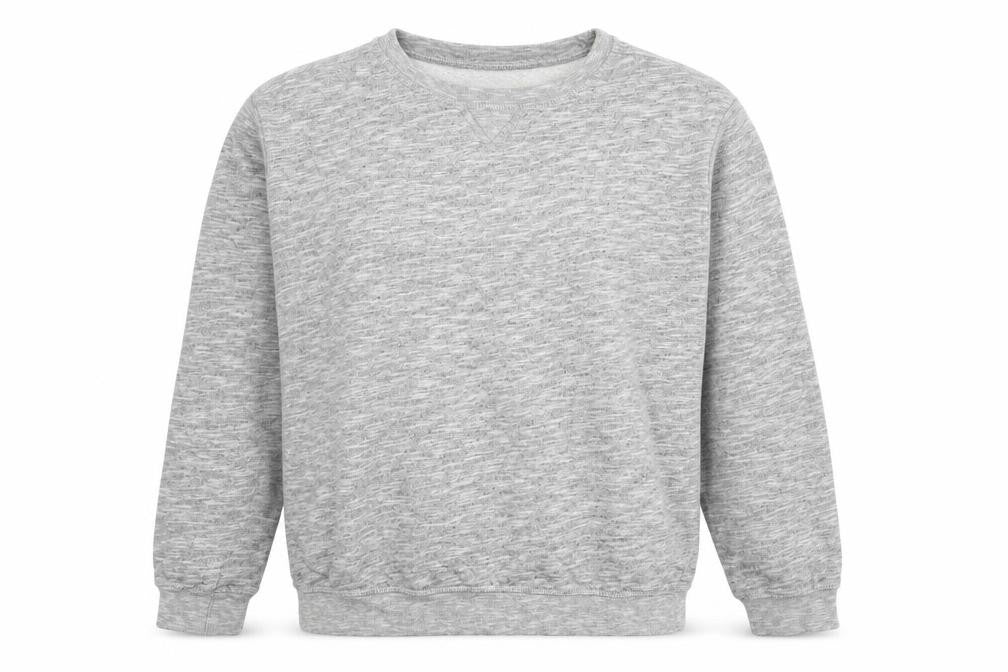 Front view of H&M Grey Cotton Sweatshirt unisex, size 12, casual