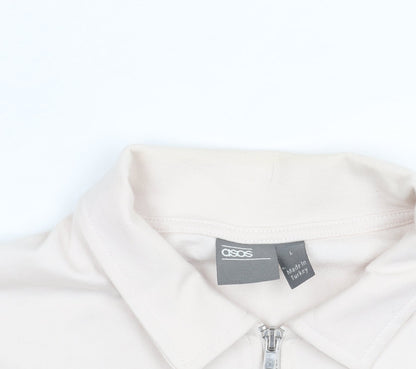 Womens UK Size L ASOS White Basic Jacket