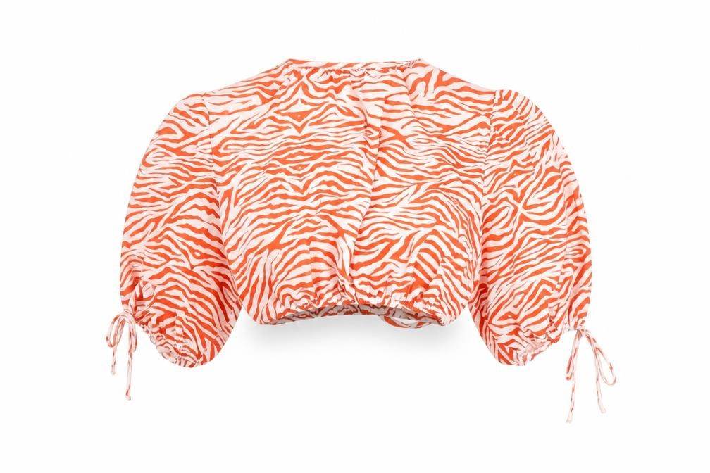 Womens UK Size 8 Boohoo Orange Cropped