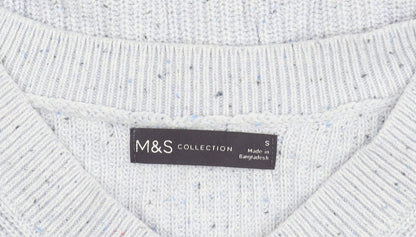 Womens UK Size S Marks and Spencer Blue Pullover Jumper
