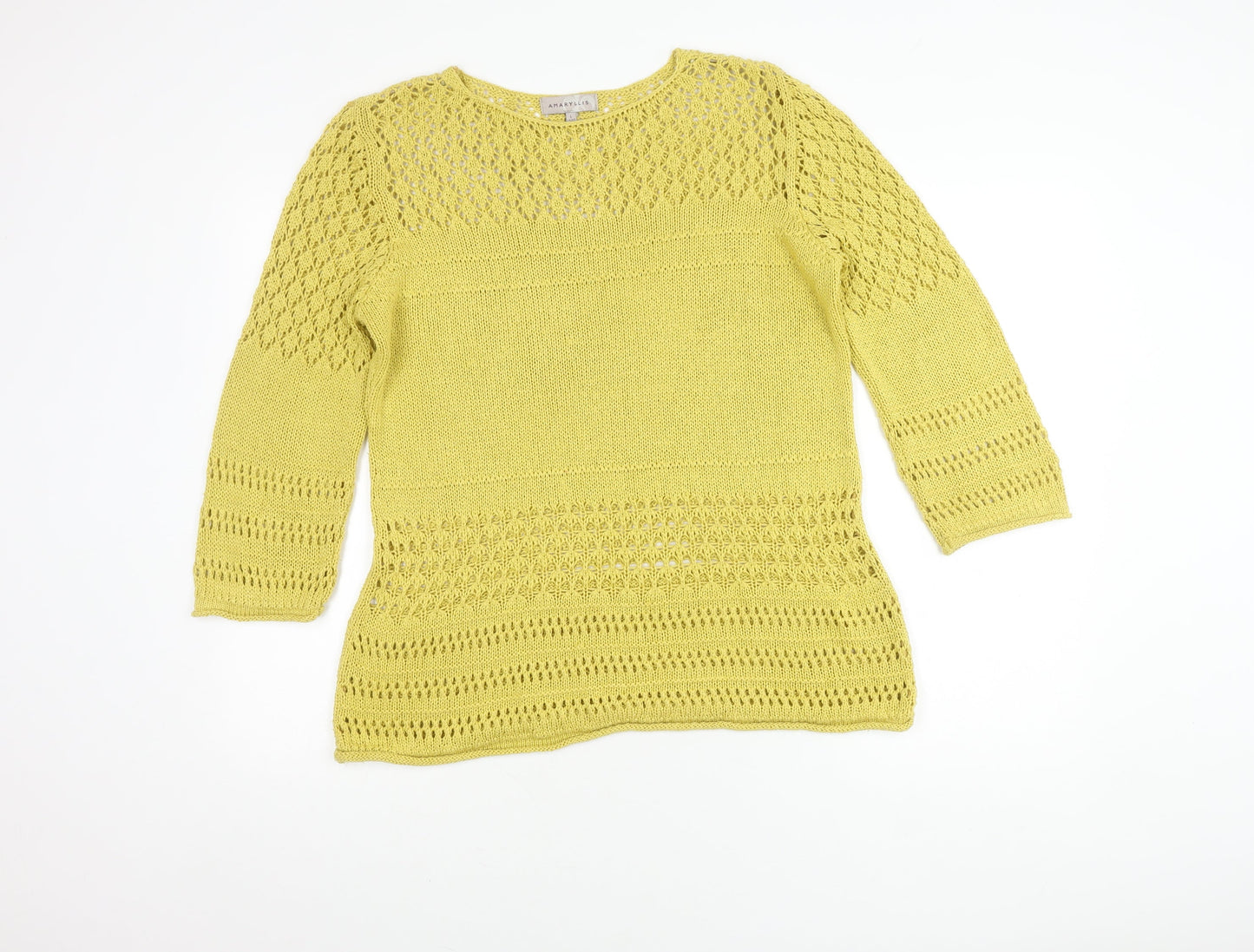 Womens UK Size L Amaryllis Yellow Pullover Jumper