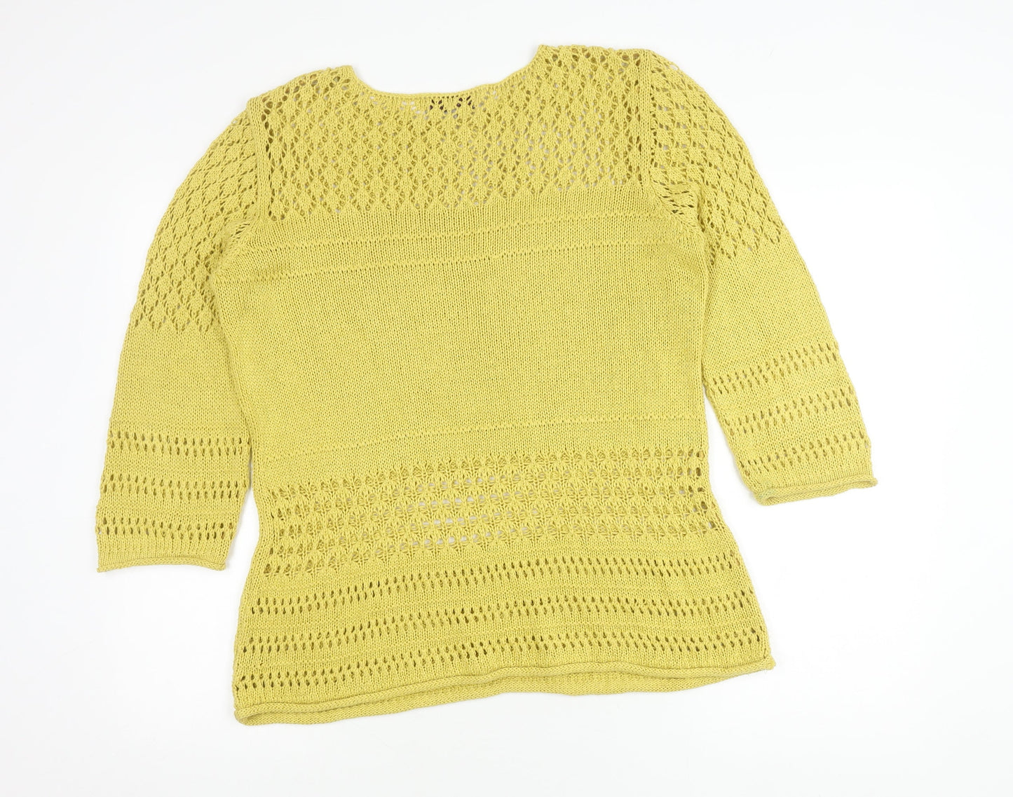 Womens UK Size L Amaryllis Yellow Pullover Jumper