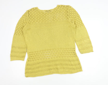 Womens UK Size L Amaryllis Yellow Pullover Jumper