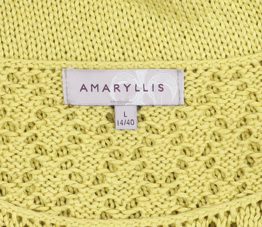 Womens UK Size L Amaryllis Yellow Pullover Jumper