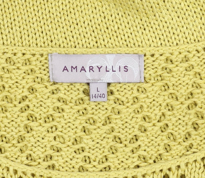Womens UK Size L Amaryllis Yellow Pullover Jumper