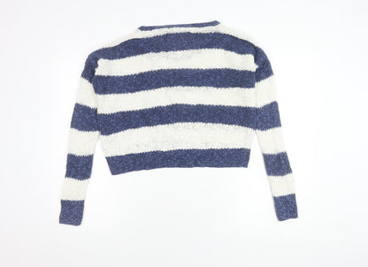 Womens UK Size L Superdry Blue Pullover Jumper