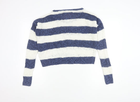 Womens UK Size L Superdry Blue Pullover Jumper