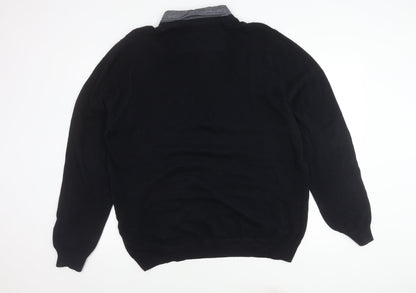 Marks and Spencer Men's Black XL Pullover Jumper
