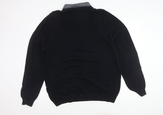 Marks and Spencer Men's Black XL Pullover Jumper