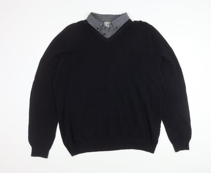 Marks and Spencer Men's Black XL Pullover Jumper