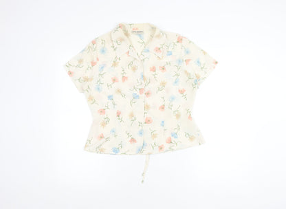 Womens UK Size 14 Debenhams Multicoloured Basic Blouse