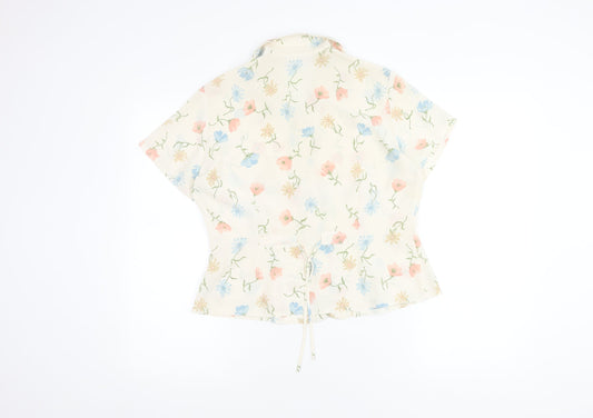 Womens UK Size 14 Debenhams Multicoloured Basic Blouse