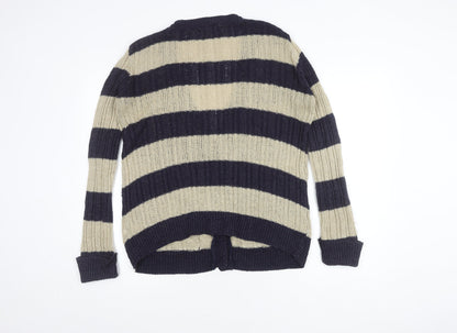 Blonde+Blonde Women's Blue Striped Cardigan Size 8