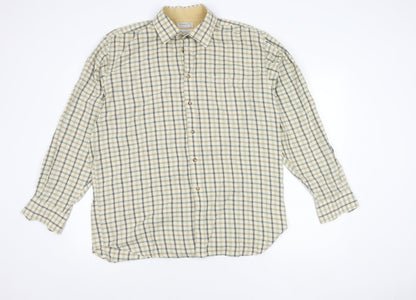 Penmar Men's Beige Check Long Sleeve Shirt 16.5