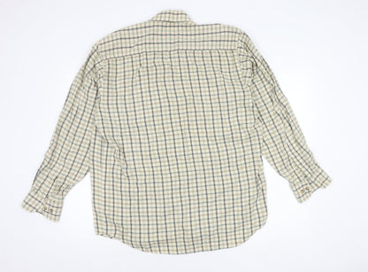 Penmar Men's Beige Check Long Sleeve Shirt 16.5