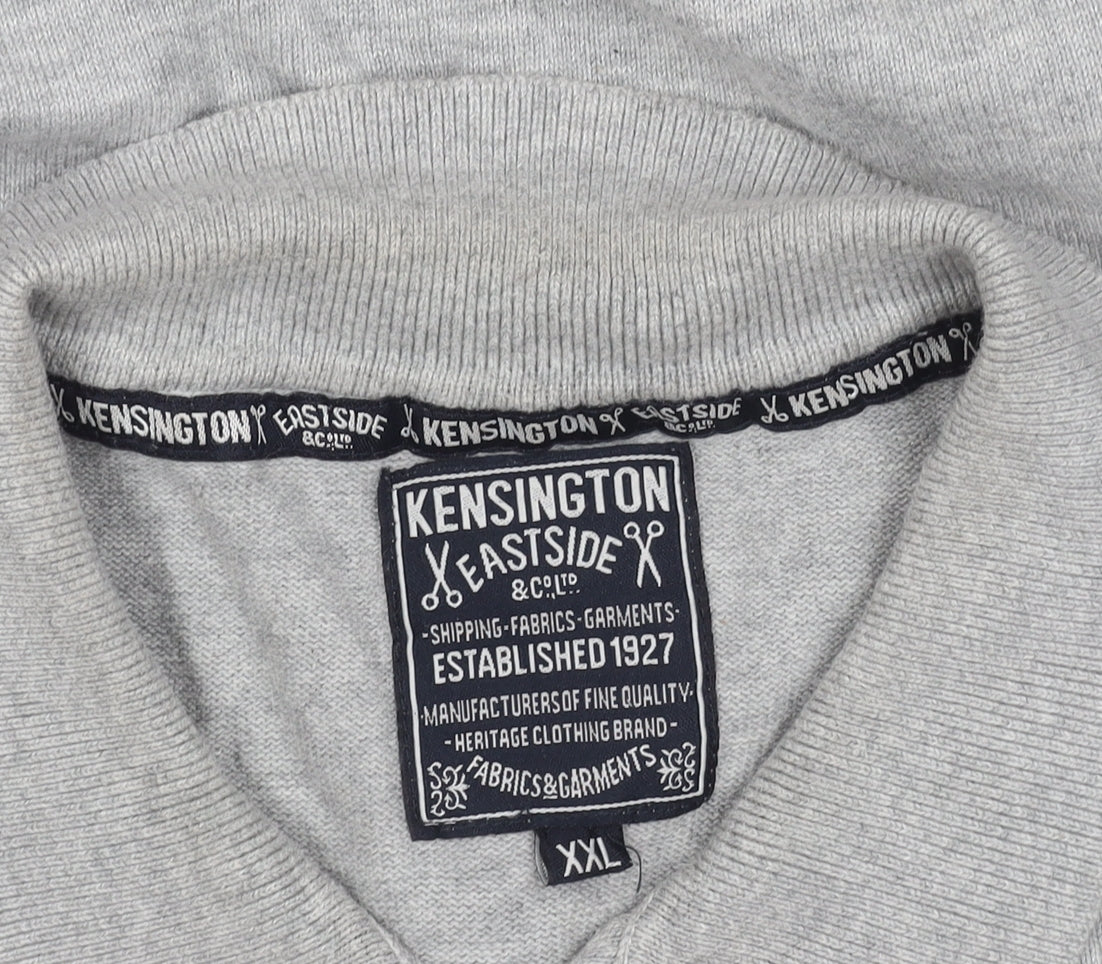Men's Grey Long Sleeve Polo - Kensington Eastside