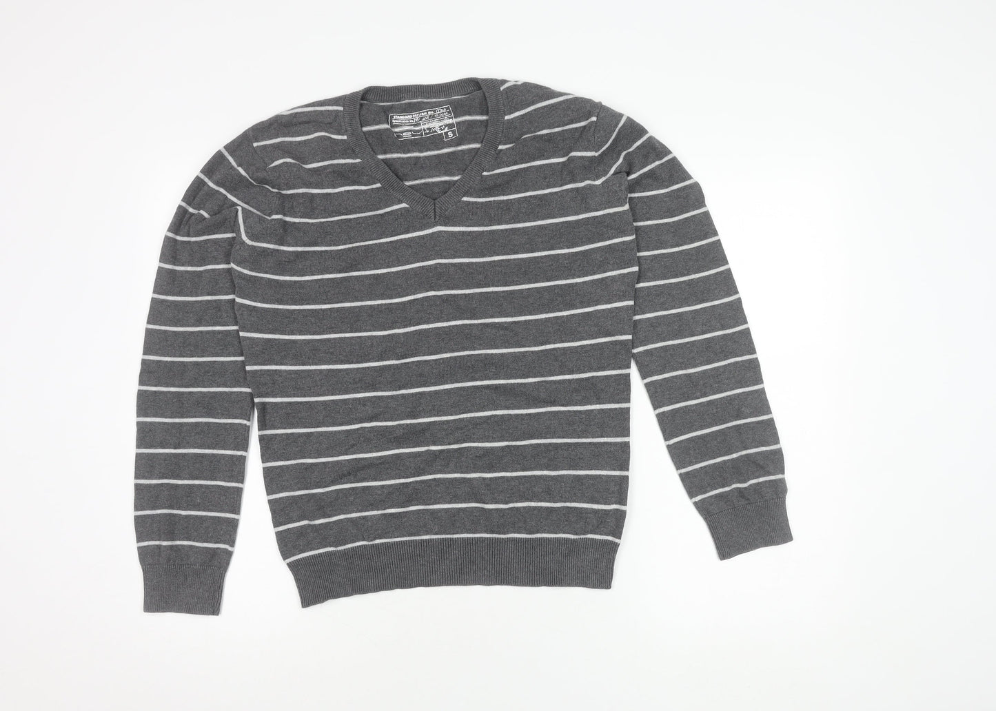 Womens UK Size S No Data Grey Pullover Jumper