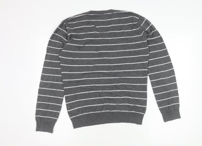 Womens UK Size S No Data Grey Pullover Jumper