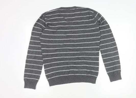 Womens UK Size S No Data Grey Pullover Jumper