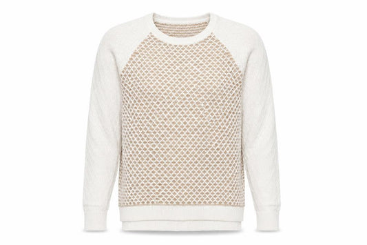 Land's End Men's Beige Open-Knit Pullover Jumper L