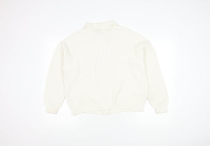 Womens UK Size L Marks and Spencer White Cardigan Jumper