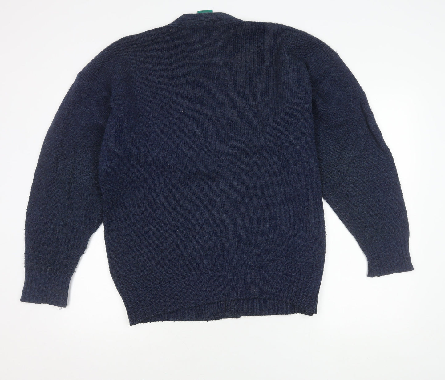 C&A Mens Blue Argyle Cardigan Medium V-Neck