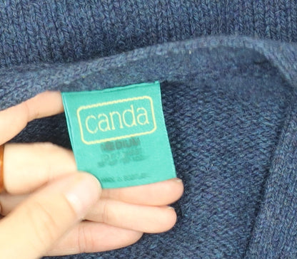 C&A Mens Blue Argyle Cardigan Medium V-Neck