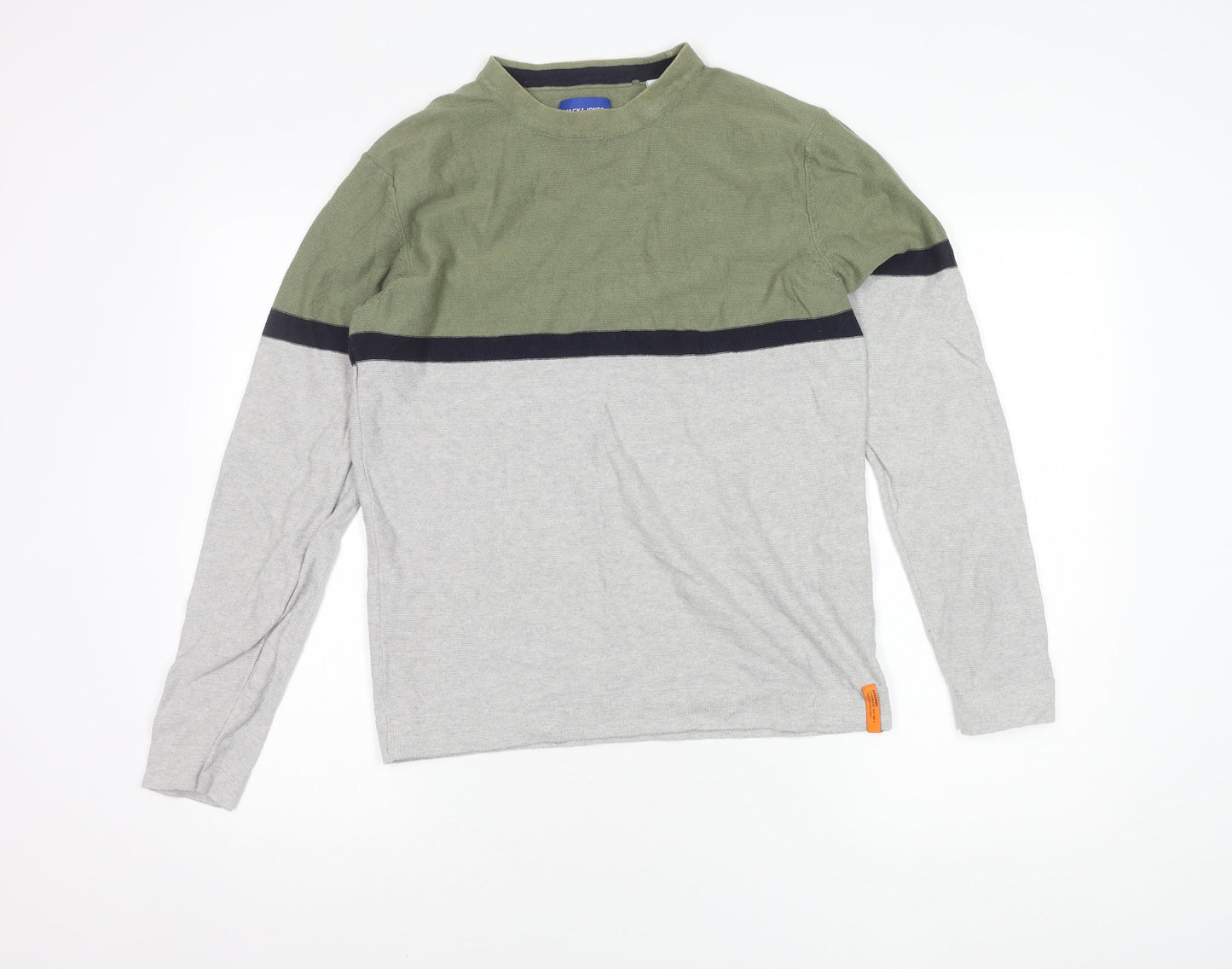 Jack & Jones Men's Green Crew Neck Pullover Jumper M
