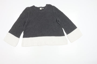 Gap Women's Grey Knit Pullover Jumper Size M
