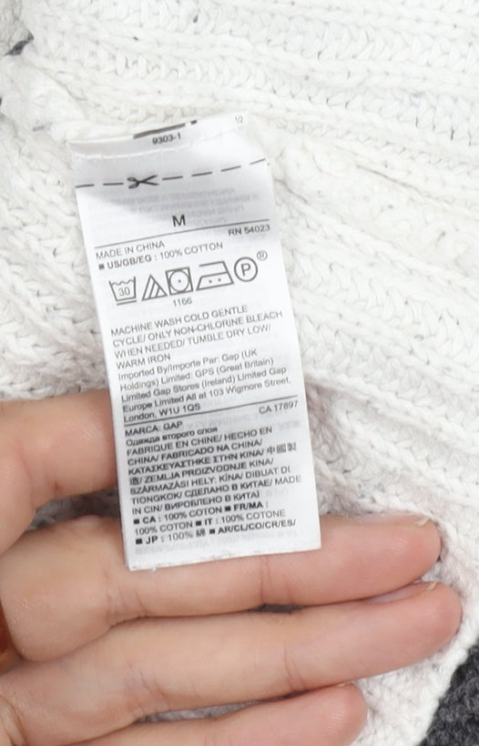 Gap Women's Grey Knit Pullover Jumper Size M