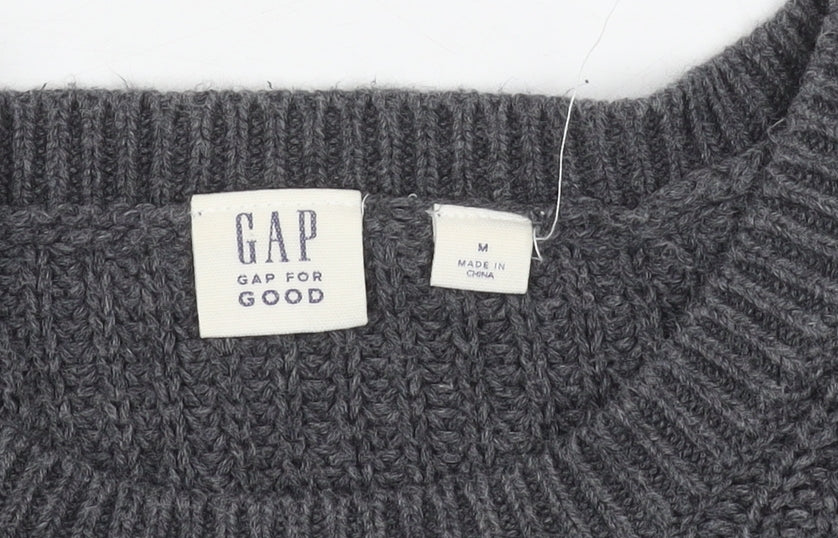 Gap Women's Grey Knit Pullover Jumper Size M