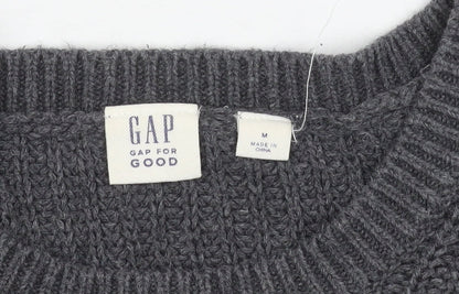 Gap Women's Grey Knit Pullover Jumper Size M