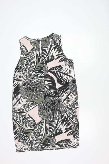 M&Co Women's Floral Linen Dress Size 14