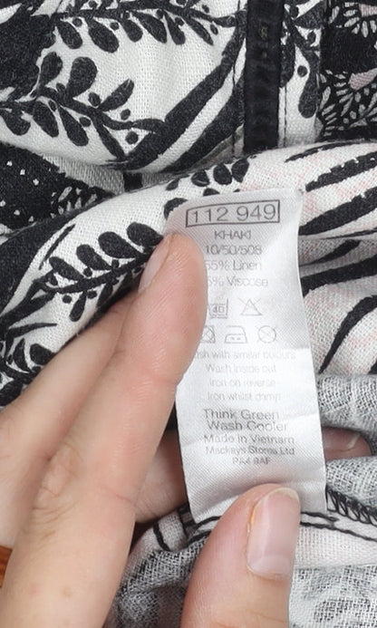 M&Co Women's Floral Linen Dress Size 14