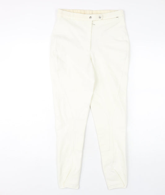 Womens UK Size 4 Harry Hall  Leggings White Trousers