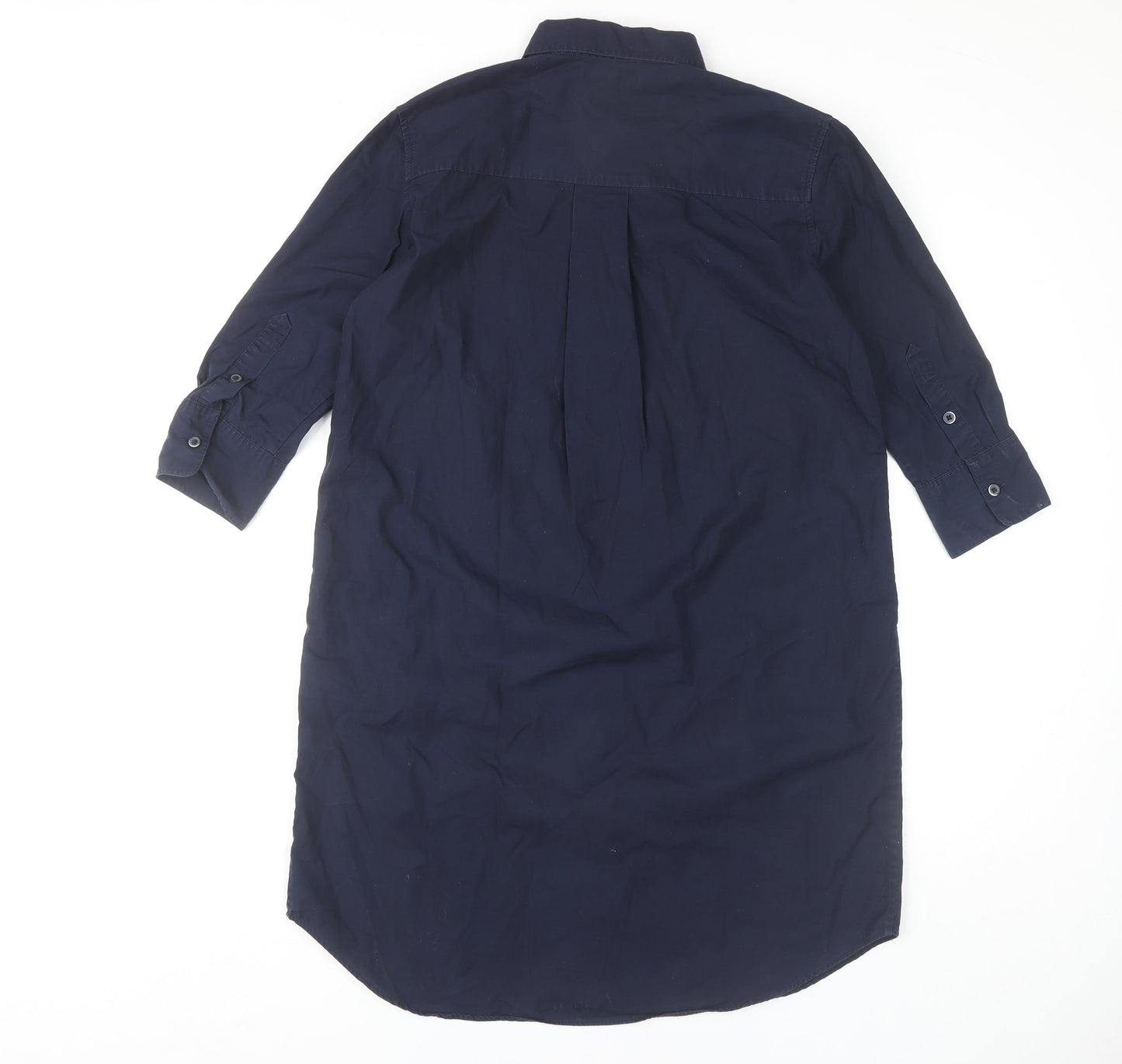 Uniqlo Women's Blue Shirt Dress, Size S, 3/4 Sleeve
