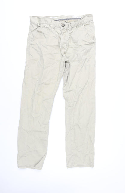 Mens UK Size 32S Union Trade Regular Fit Chino Beige Trousers