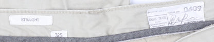Mens UK Size 32S Union Trade Regular Fit Chino Beige Trousers