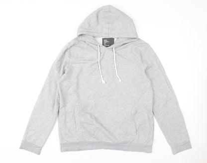 Mens UK Size L H&M Grey Pullover Hoodie